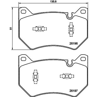 Jeu de plaquettes de frein HELLA 8DB 355 040-151