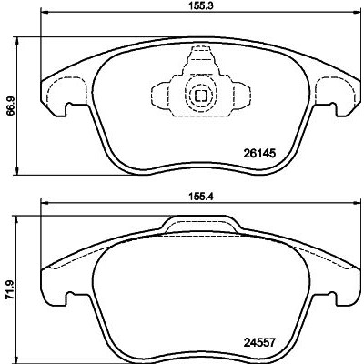 Jeu de plaquettes de frein HELLA 8DB 355 040-141