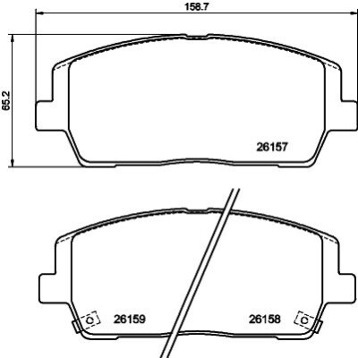 Jeu de plaquettes de frein HELLA 8DB 355 040-011