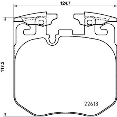 Jeu de plaquettes de frein HELLA 8DB 355 039-461