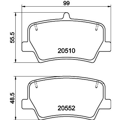 Jeu de plaquettes de frein HELLA 8DB 355 039-391