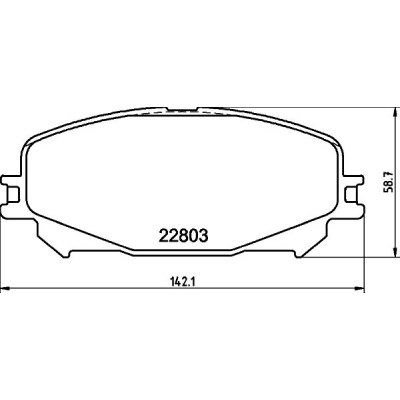 Jeu de plaquettes de frein HELLA 8DB 355 039-201