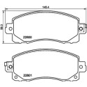 Jeu de plaquettes de frein HELLA 8DB 355 039-161