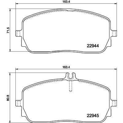 Jeu de plaquettes de frein HELLA 8DB 355 039-011