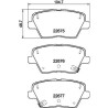 Jeu de plaquettes de frein HELLA 8DB 355 037-891