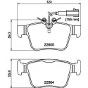 Jeu de plaquettes de frein HELLA 8DB 355 025-881