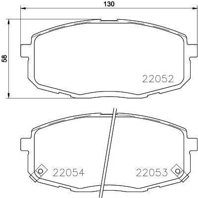 Jeu de plaquettes de frein HELLA 8DB 355 025-791