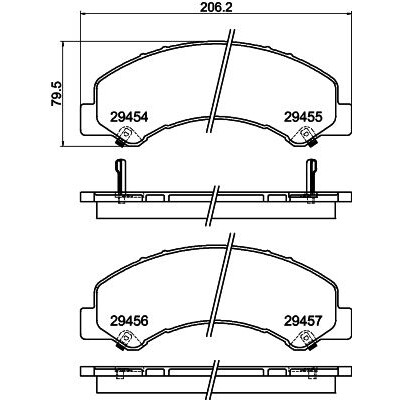 Jeu de plaquettes de frein HELLA 8DB 355 025-801