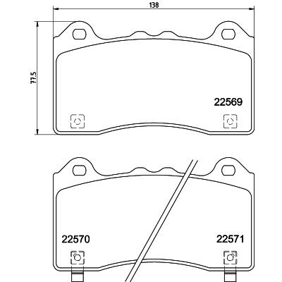 Jeu de plaquettes de frein HELLA 8DB 355 025-831