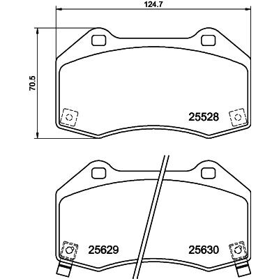 Jeu de plaquettes de frein HELLA 8DB 355 025-891