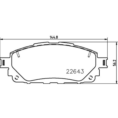 Jeu de plaquettes de frein HELLA 8DB 355 032-961