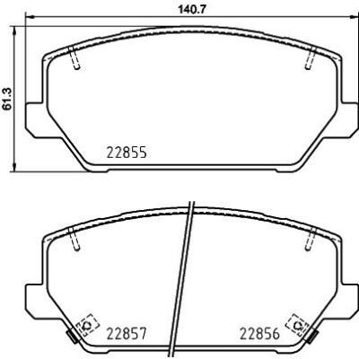 Jeu de plaquettes de frein HELLA 8DB 355 037-701