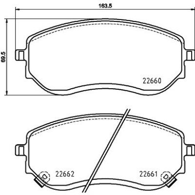 Jeu de plaquettes de frein HELLA 8DB 355 037-901
