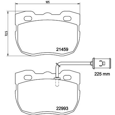 Jeu de plaquettes de frein HELLA 8DB 355 037-941