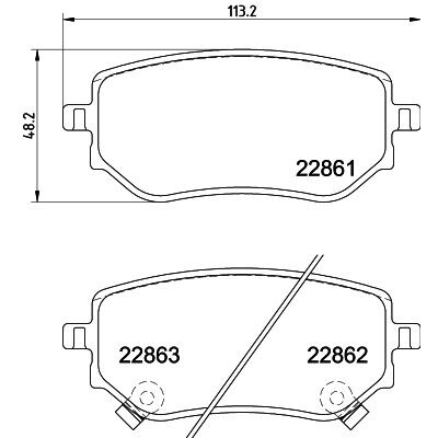 Jeu de plaquettes de frein HELLA 8DB 355 037-951