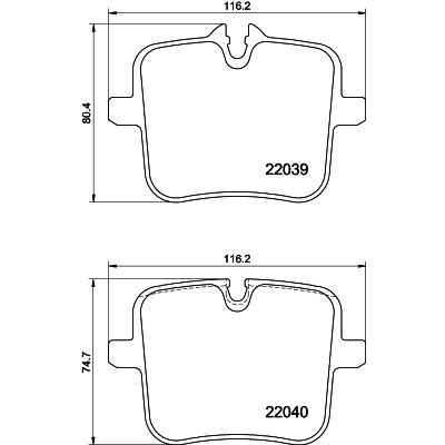 Jeu de plaquettes de frein HELLA 8DB 355 037-991
