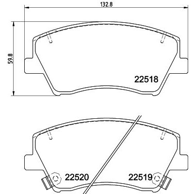 Jeu de plaquettes de frein HELLA 8DB 355 039-041