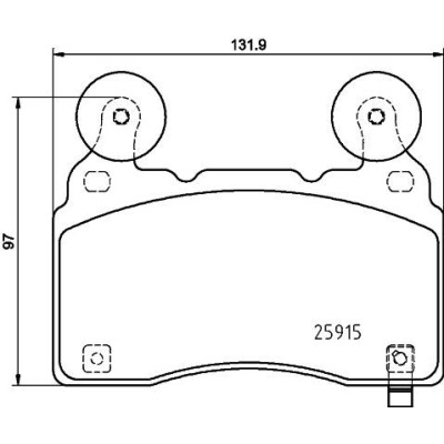 Jeu de plaquettes de frein HELLA 8DB 355 039-481