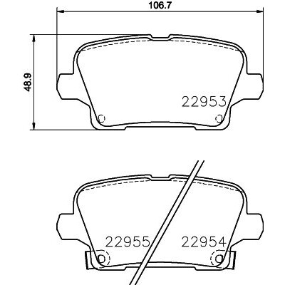 Jeu de plaquettes de frein HELLA 8DB 355 039-501