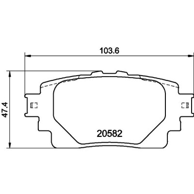 Jeu de plaquettes de frein HELLA 8DB 355 040-121