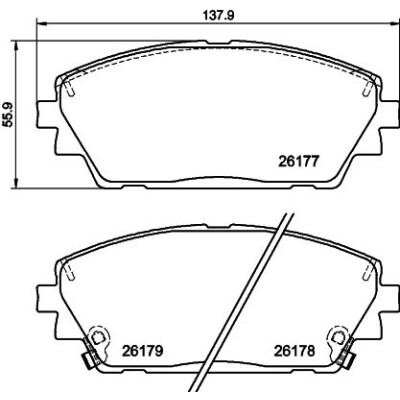 Jeu de plaquettes de frein HELLA 8DB 355 040-271