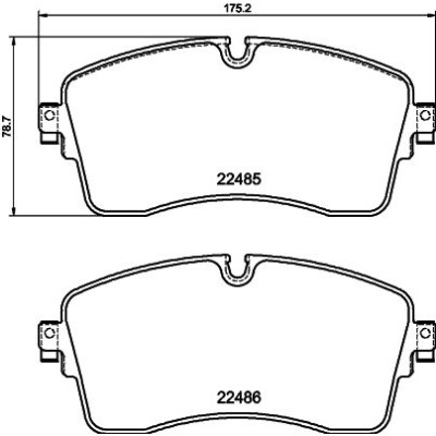 Jeu de plaquettes de frein HELLA 8DB 355 040-361