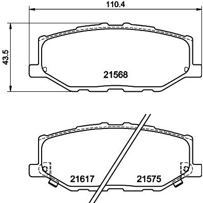 Jeu de plaquettes de frein HELLA 8DB 355 040-421