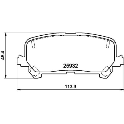 Jeu de plaquettes de frein HELLA 8DB 355 040-461