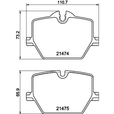 Jeu de plaquettes de frein HELLA 8DB 355 040-601