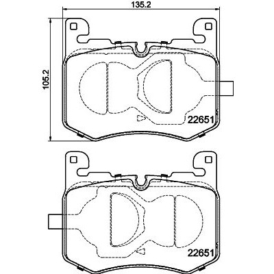Jeu de plaquettes de frein HELLA 8DB 355 040-641