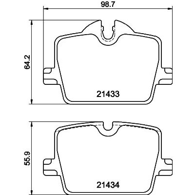 Jeu de plaquettes de frein HELLA 8DB 355 040-911