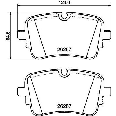 Jeu de plaquettes de frein HELLA 8DB 355 041-001