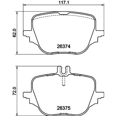 Jeu de plaquettes de frein HELLA 8DB 355 041-021