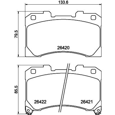 Jeu de plaquettes de frein HELLA 8DB 355 041-061