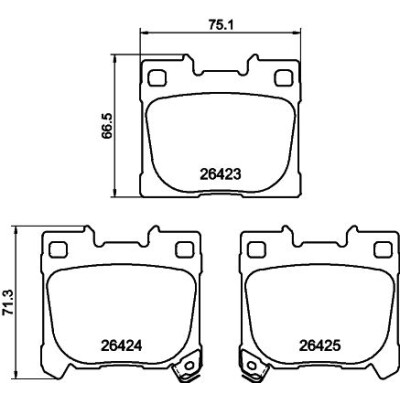 Jeu de plaquettes de frein HELLA 8DB 355 041-081