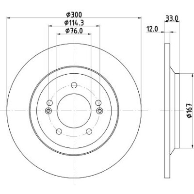 Disque de frein HELLA 8DD 355 131-381