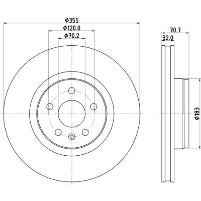Disque de frein HELLA 8DD 355 132-931