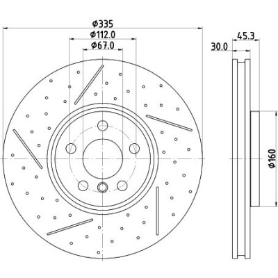Disque de frein HELLA 8DD 355 133-091