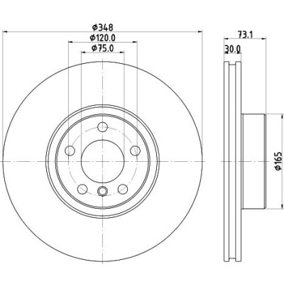 Disque de frein HELLA 8DD 355 133-201