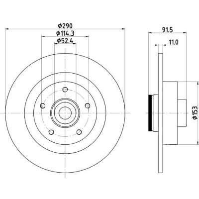 Disque de frein HELLA 8DD 355 133-241