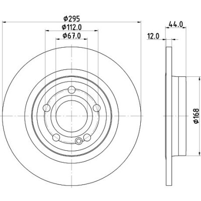 Disque de frein HELLA 8DD 355 133-351