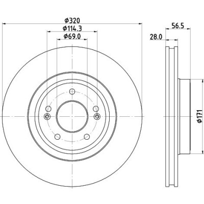 Disque de frein HELLA 8DD 355 133-391