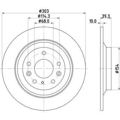Disque de frein HELLA 8DD 355 133-481