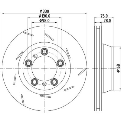 Disque de frein HELLA 8DD 355 133-601