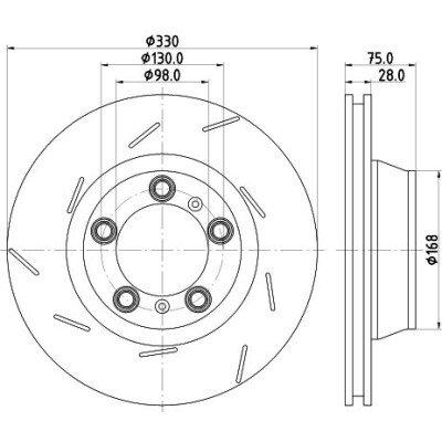 Disque de frein HELLA 8DD 355 133-671