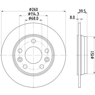 Disque de frein HELLA 8DD 355 133-761
