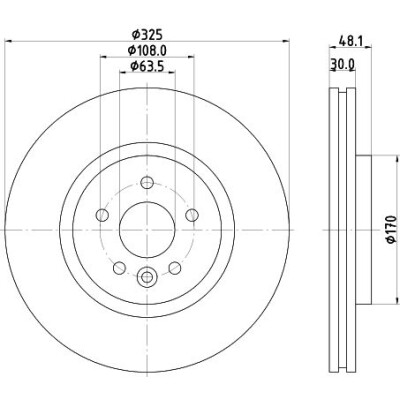 Disque de frein HELLA 8DD 355 133-841