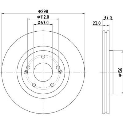 Disque de frein HELLA 8DD 355 134-171