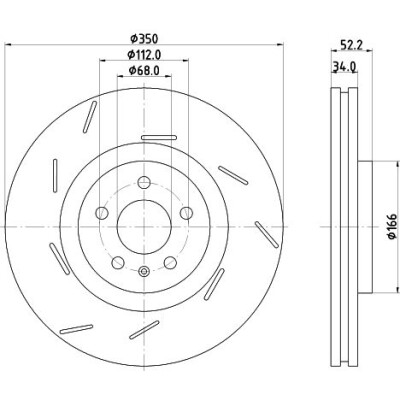 Disque de frein HELLA 8DD 355 134-361