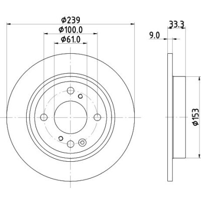 Disque de frein HELLA 8DD 355 134-681